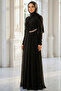 Perihan Evening Dress Black Tbsahn284 - 4