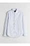 Slim Fit Long Sleeve Striped Men's Shirt - 5
