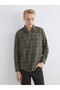 Ozmarka New Season Regular Fit Long Sleeve Plaid Men's Shirt