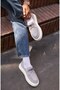 Nova Model Genuine Leather Handmade Gray Suede Casual Shoes - 4