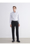 Slim Fit Long Sleeve Striped Men's Shirt - 2