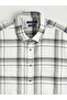 Regular Fit Long Sleeve Plaid Gabardine Men's Shirt - 6