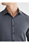 Slim Fit Long Sleeve Poplin Men's Shirt - 3
