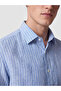 Southblue Blue Regular Fit Striped 100% Linen Men's Shirt - 3