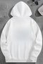 Unisex 3 Thread Cotton White Nodelosangeles Print Loose Fit Sweatshirt Hoodie - 2