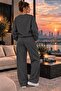 Women's Bloom Floral Patterned Crew Neck Regular Fit Women's Tracksuit Set - 2