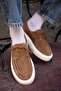 Nova Model Genuine Leather Handmade Cinnamon Suede Casual Shoes - 4