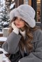 Women's Plush Furry Hat, Soft Warm Winter Bucket Hat, Faux Fur Trendy Winter Hat - 3