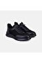 Men's Black Desacomfort Rubber Laced Leather Sports Shoes