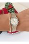 Steel Strap Square Case Waterproof Guaranteed Women's Wristwatch + Bracelet Gift - 4