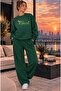 Women's Bloom Floral Patterned Crew Neck Regular Fit Women's Tracksuit Set