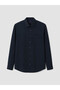 Southblue Navy Blue Regular Fit Gabardine Men's Shirt - 5