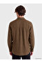 Lcw Vision Brown Regular Fit 100% Linen Men's Shirt - 4