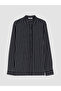 Xside Navy Blue Regular Fit Striped Men's Shirt - 5