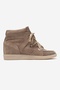 Oleta Mink Suede Genuine Leather Hidden Wedge Heeled Women's Sneaker Boots - 6