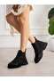 Zeli̇a Black Women's Boots with Fur Inside - 6