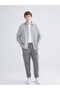 Grey Regular Fit Long Sleeve Striped Men's Shirt from Plus-Store - 2
