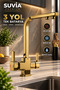 Gold Kitchen Faucet with 3-Way Purification Tap, Hot and Cold Water and Purified Water Outlet - 2