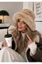 Women's Plush Furry Hat, Soft Warm Winter Bucket Hat, Faux Fur Trendy Winter Hat