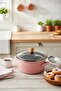 Lumino Enamel Frying Pan 22 cm Pink B7697