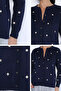 Navy Blue Embroidered Knitwear Cardigan - 5