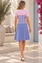 Women's Pink Short Sleeve Crew Neck Printed Single Jersey Dress - Summer-Casual Dress - 4