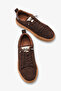 Barsala Women's Genuine Leather Casual Shoes - Brown Suede - 3