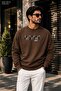 Men's Inspire Urban Printed and Texted Crew Neck Casual Regular Fit Sweatshirt