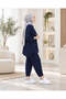 Women's Half Zipper Detail Double Casual Set - 3