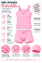 6-Piece Girls' Modal Athlete Boxer Set 48% Modal 47% Cotton 5% Elastane 3-10 Years Old - 7