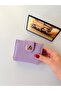 Women's Purple Lilac Multi-Compartment Zippered Snap Fastener Card Holder Wallet with Coin Compartment