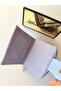 Women's Baby Blue Multi-Compartment Zippered Snap Fastener Card Holder Wallet with Coin Compartment - 2