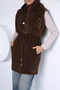 Coffee Gülseli Women's Hooded Sequined Hijab Knitwear Vest - 4