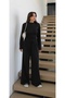 Soft Draped Wide Leg Set- Black - 5