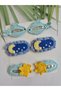 Back to School Gecem-Gündüzüm Handmade Set of 6 Organic Knitted Hair Clips Pinterest Models Hair Accessories Suitable for All Age Groups - 3