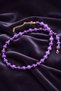 Amethyst Positive Energy Necklace 40+5 cm Real Natural Stone Necklace 8 mm - 2