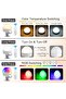 RGB Light Bulbs,Wireless Rechargeable Battery Operated Light Bulbs with Remote Control,Sconce 3 Colo - 2