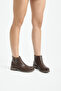 Women's Brown Comfortable Fit Orthopedic Sole Zippered Boots - 2
