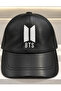 Bts Embroidered Custom Production and Design 100% Leather Hat Cap - 2