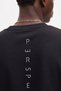 Men's Oversize Sweatshirt Perspectiv Printed Black – Crew Neck, 3 Thread Raster Fleece - 2