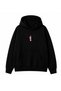 Women's Oversize Hoodie Pink Kitty Club Printed Black - Hooded, Pocketed, 3 Thread Fleece - 6