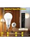 LED Remote Control Light Bulbs, 700LM 9W, 60 Watt Equivalent, 3000K-6500K Stepless Dimmable Warm Lig - 3