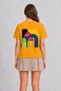 Rome Geometric Unisex T-Shirt - Back Print - Yellow