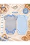 2-Piece Short Sleeve Baby Bodysuit Set, 100% Cotton, Flexible, Breathable Fabric with Snap Fasteners, 9-12 Months