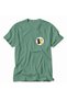 Retro Style Double Dog Image T-Shirt - Green - 3