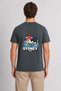 Sydney Minimalist Iconic Design T-Shirt - Back Print - Smoked - 3