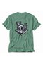 Modern Geometric Cat and Dog Design T-Shirt - Green - 3