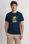 Rio De Janeiro Designed Basic Unisex T-Shirt - Navy Blue - 3