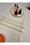 Polyester Linen Dowry Piko Wrap Detailed Cream Runner 40 X 160 - 6