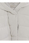 Gray Hooded Girl's Puffer Jacket - 3